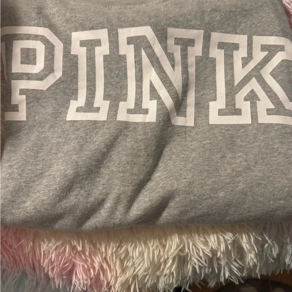PINK Victoria's Secret Heather Gray Sweatshirt - Picture 4 of 4